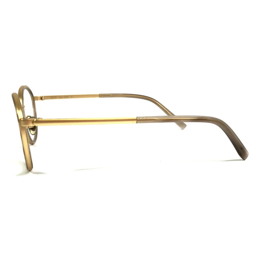 Tom Davies Eyeglasses Frames TD741 Col. 2209 Beige Horn Matte Gold 47-19-140